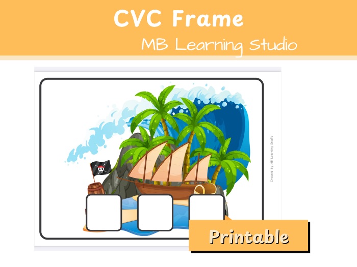 Pirates CVC Word Frames | Phonics Activity for EYFS, KS1, Pre-K, Kindergarten