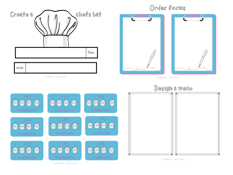 Café Role Play Pack | EYFS Understanding the World | Imaginative Play & Money | People Who Help Us