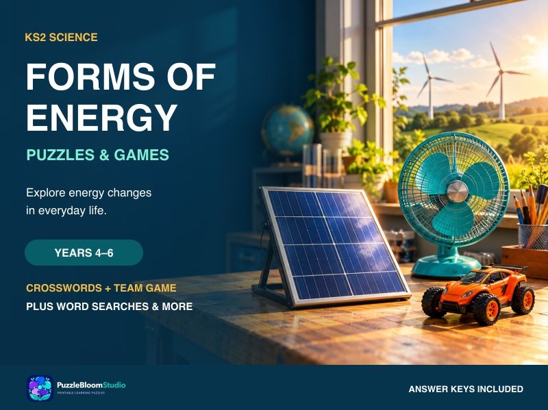 Forms of Energy Puzzles & Games | KS2 Years 4–6