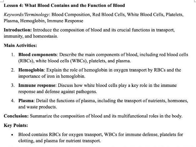 CIE IGCSE Biology Lesson Plans (all 21 chapters)