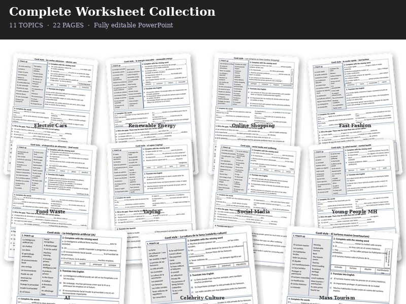 Contemporary Issues - The Complete Worksheet Collection (11 Topics)