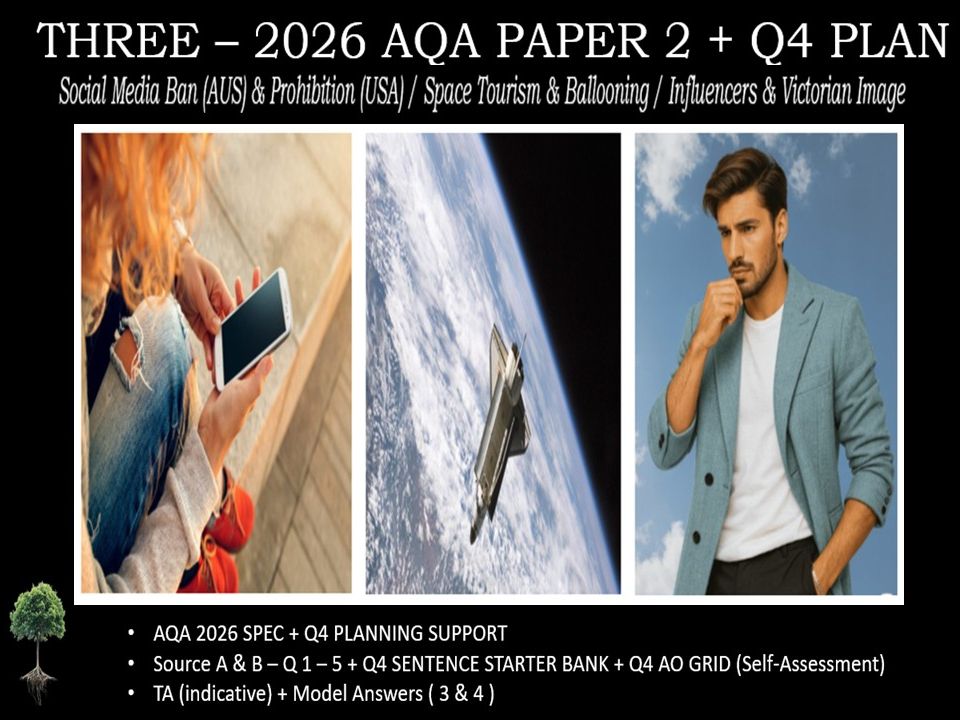 THREE - AQA PAPER 2 | 2026 FULL MOCKS | Q4 PLAN