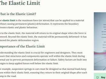 AS Level Physics - 6.2 Elastic and Plastic Behaviour