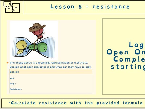 GCSE Electronics Concepts L5 — presentation, worksheet & videos covering Circuit Concepts
