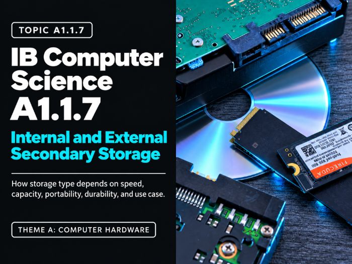 IB Computer Science A1.1.7: Internal and External Secondary Storage