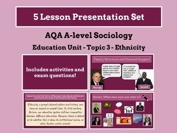 Ethnicity and Education - AQA A-level Sociology - Education Unit - Topic 3