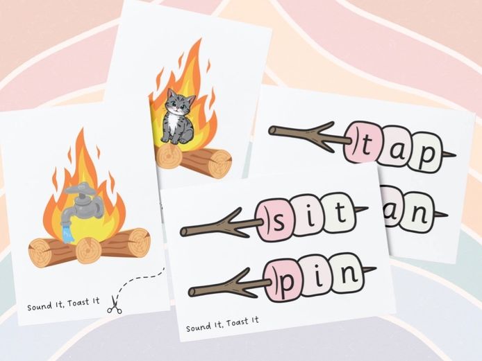 Phonics - Sound It, Toast It (CVC Read & Match)