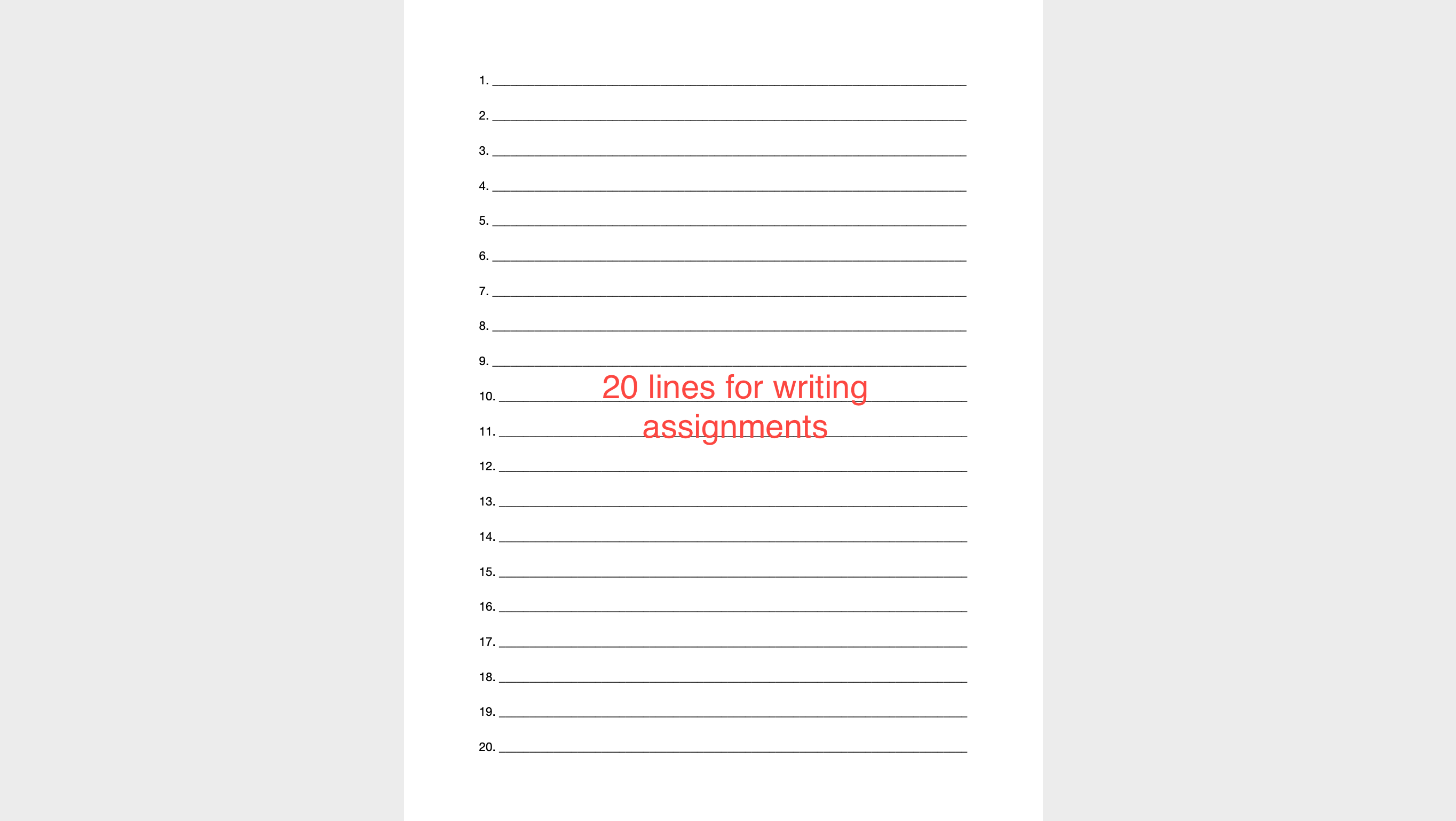 Lines for Writing (120) Teaching Resources