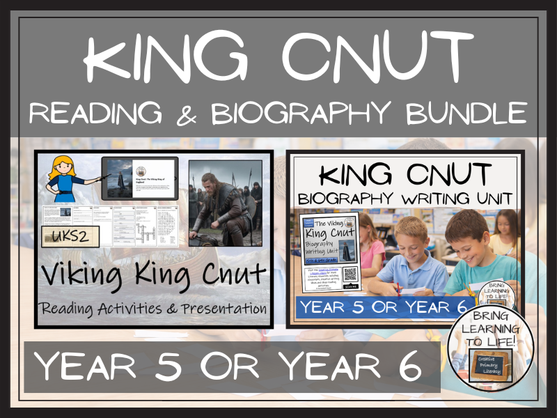 King Cnut Reading Comoprehension & Biography Bundle | UKS2