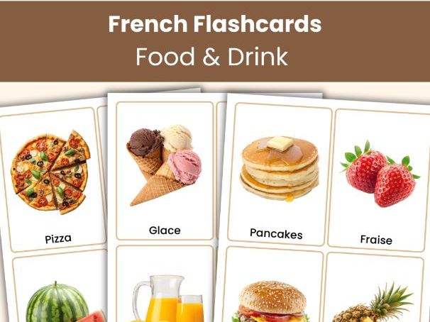 French Food & Drink Flashcards | Printable French Vocabulary Resource