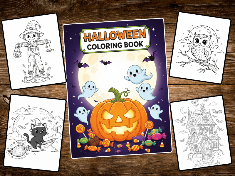 Spooky Fun Halloween Coloring Book