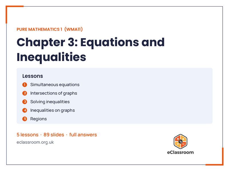 IAL Pure 1 Equations & Inequalities lesson slides