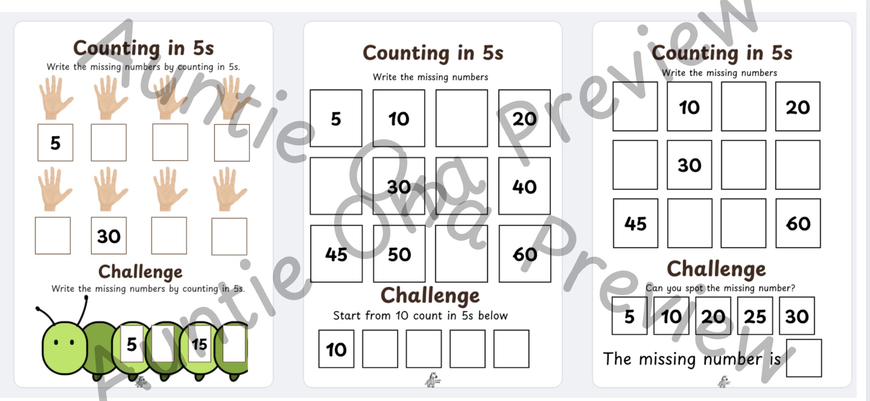 Year 1 Counting in Multiplies of 5 | Slide Show & Worksheets | Teaching ...