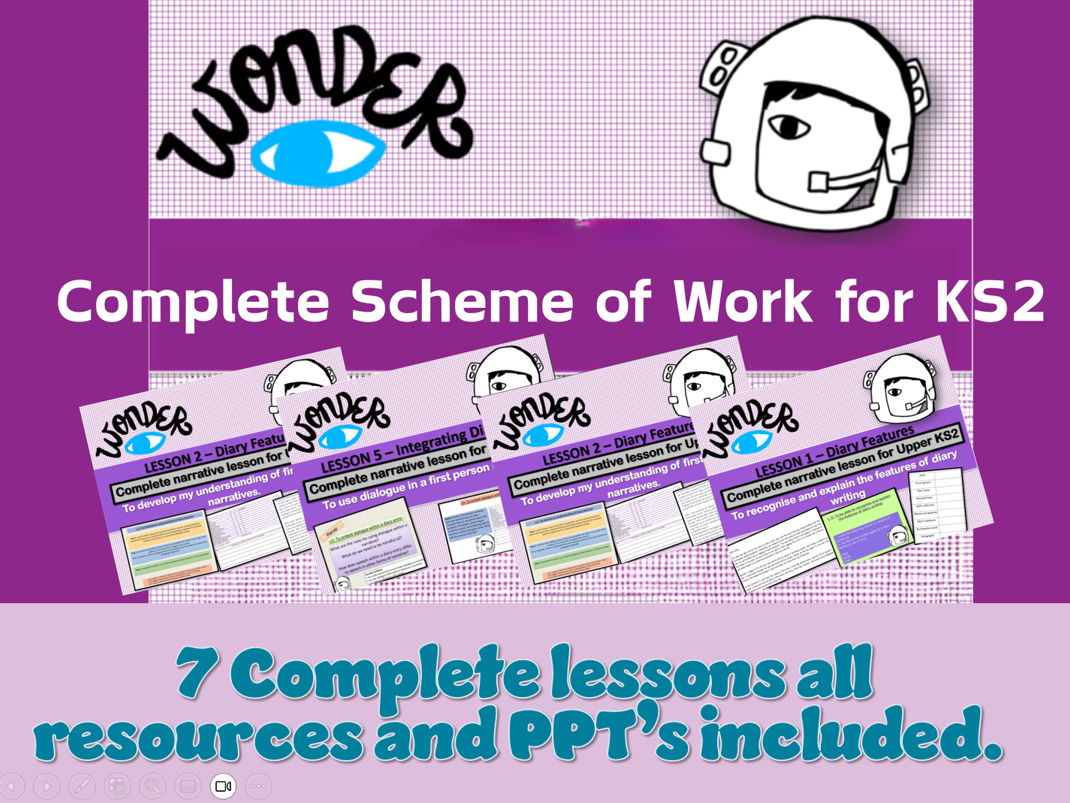 WONDER by RJ Palacio. Complete Scheme of Work KS2