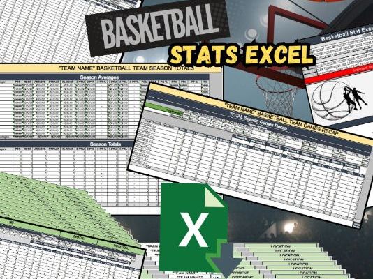 Basketball Excel Stat Sheet | Digital Download | Team & Player Tracking, Game Stats, Opponent Stats,