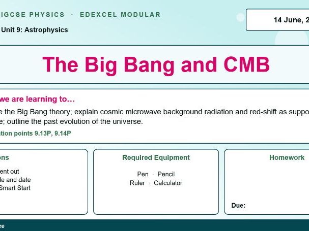 IGCSE Physics: The Big Bang and CMB | Edexcel Modular | Unit 9 | L5