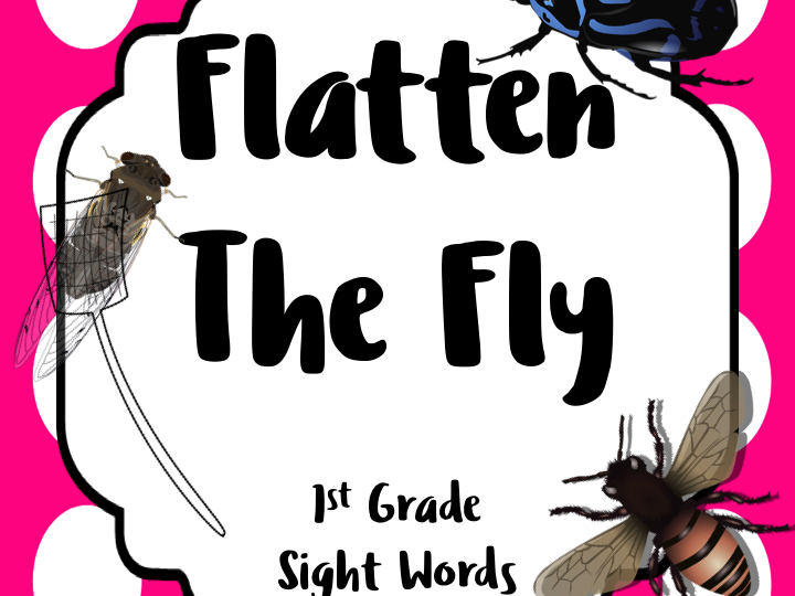 Flatten the Fly REAL FLY Images 1 Grade Sight Words: 2 COMPLETE ACTIVITIES