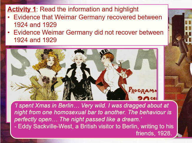 Weimar Germany: Stresemann and the Golden Twenties