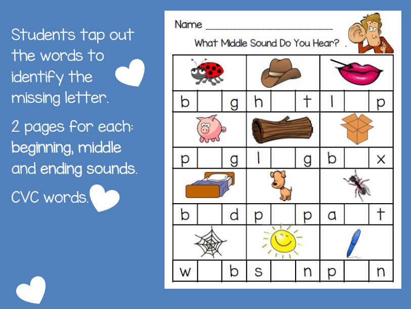 What's the Missing Sound? Literacy Center or Independent Activity