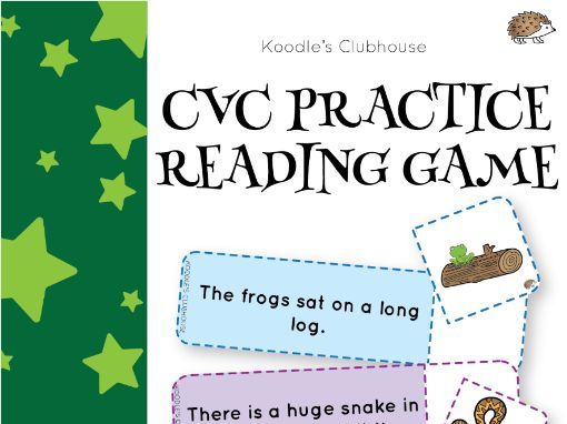CVC practice reading game