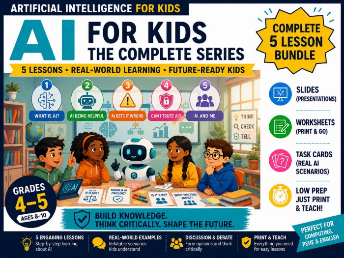 AI For Children - Bundle - 5 Lessons | Years 4 - 5