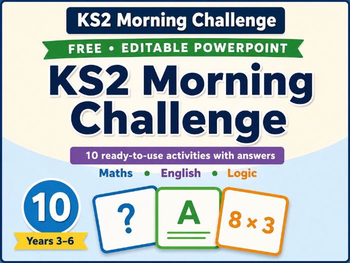 FREE KS2 Morning Challenge – 10 Activities