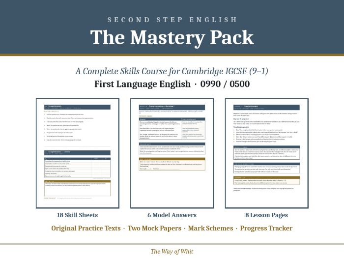 IGCSE English 0990/0500 Complete Skills Pack