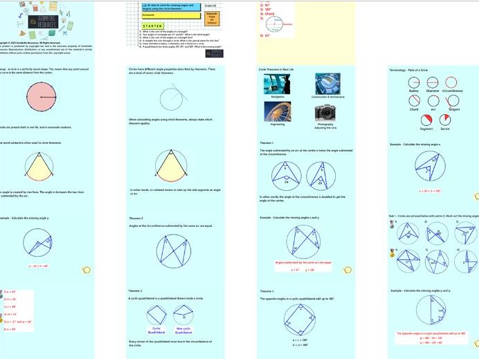 Circle Theorems - Maths GCSE Higher PowerPoint Lesson