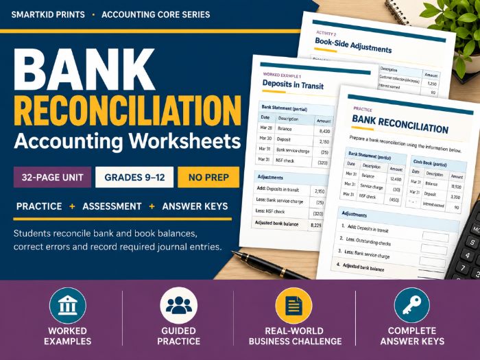 Bank Reconciliation Accounting Worksheets