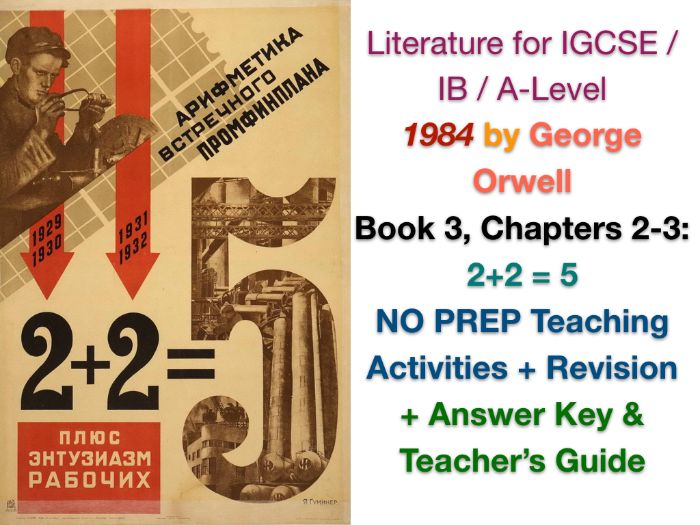 George Orwell - 1984 - B. 3, Ch. 2-3: PEEAL Paragraphs IGCSE EXAM PREP + ANSWERS