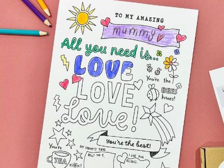 Valentines Colouring Poster, Valentines Classroom Activity, All About My Mummy Daddy, Poster