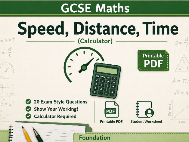 GCSE Speed, Distance, Time Foundation