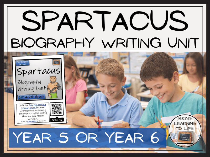 Spartacus Biography Writing Activity | Year 5 or Year 6