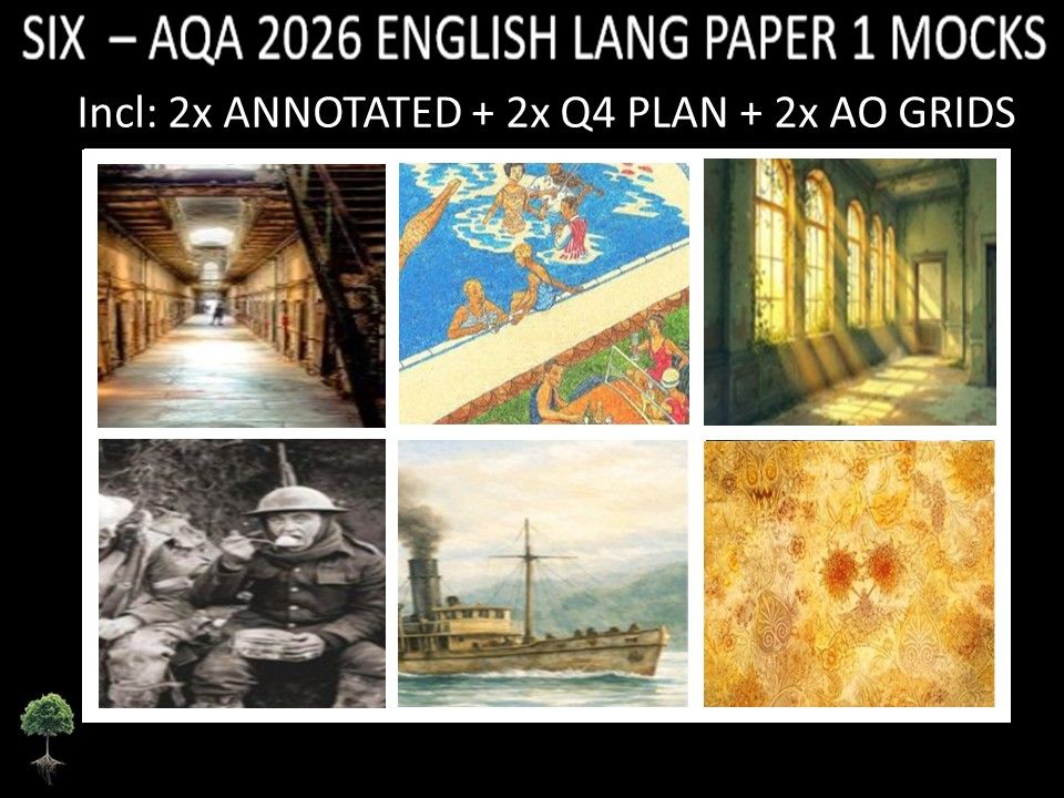 SIX - AQA PAPER 1 | 2026 FULL MOCKS | ANNOTATED | Q4 PLAN | AO GRIDS