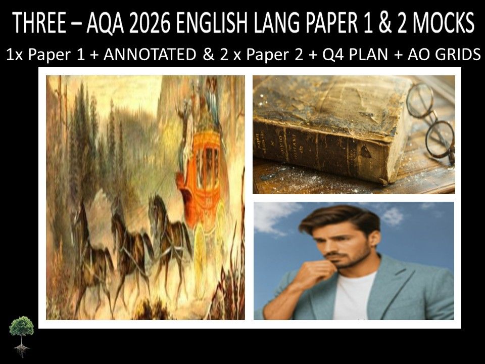 THREE - AQA PAPER 1 & 2 | 2026 FULL MOCKS | ANNOTATED | Q4 PLAN | AO GRIDS