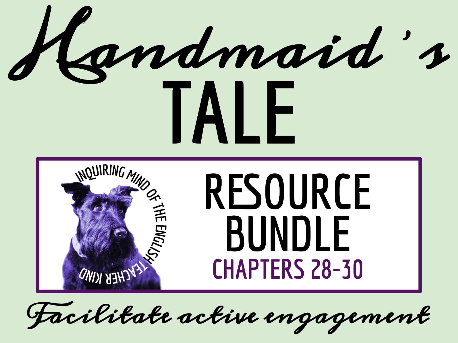Handmaid's Tale Chapters 28, 29, and 30 Quiz, Analysis Worksheet, and Vocabulary Games