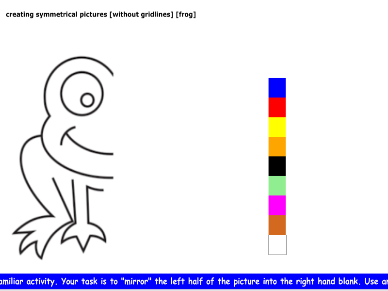 creating symmetrical pictures [without gridlines] [frog]