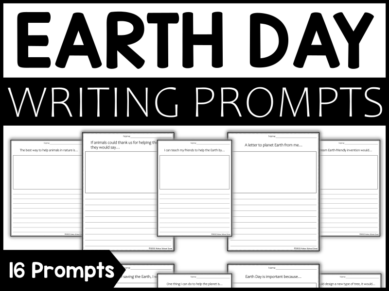Earth Day Writing Prompts Journal (Earth Day Activities)