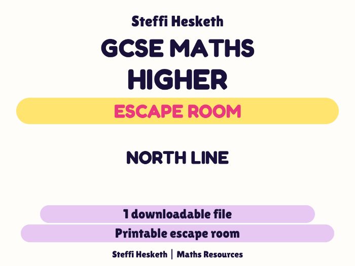 GCSE Higher Maths Christmas Escape Room – North Line | Full Worked Answers