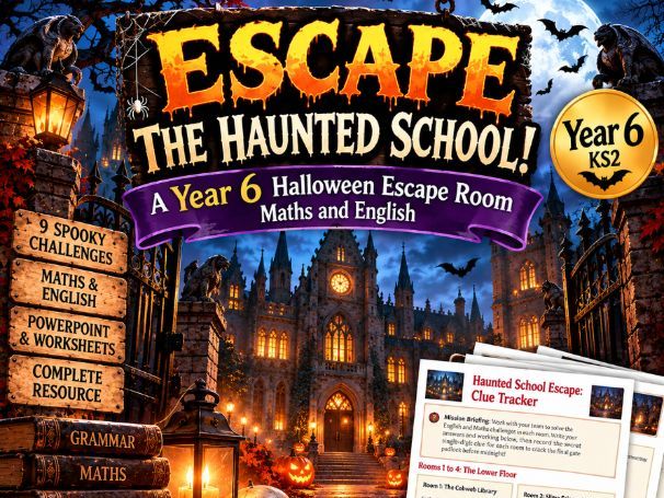Year 6 Halloween Escape Room | KS2 Maths & English