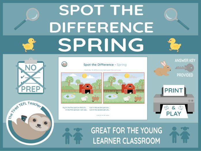 ESL Spot the Difference - Spring