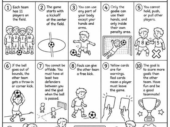 Football Rules Colouring Worksheet