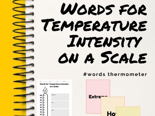 Words Thermometer - Words for Temperature Intensity on a Scale