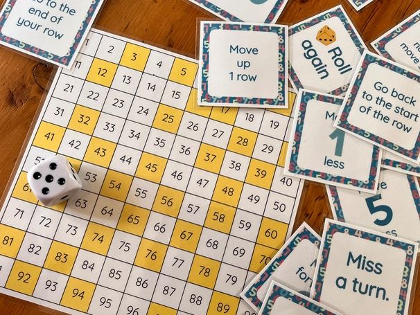 Race to 100 Maths Game | 100 Number Chart