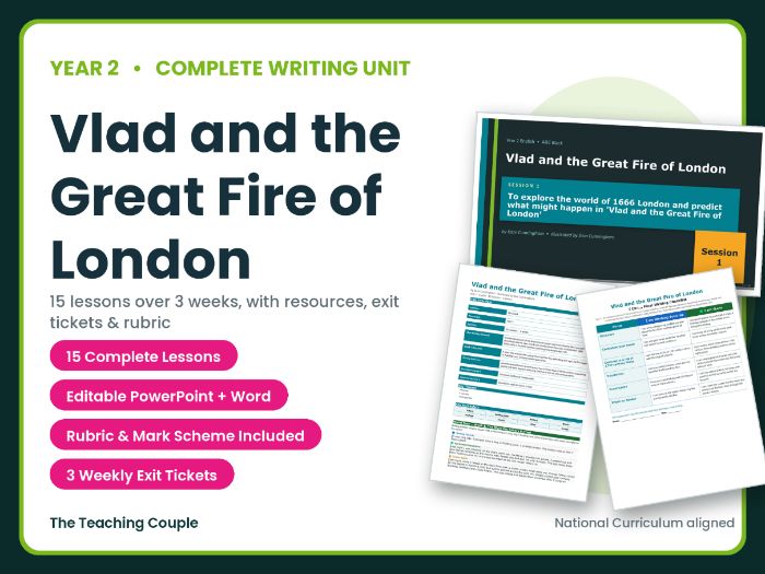 Vlad and the Great Fire of London | Year 2 English Unit | 15 Complete Lessons + Resources