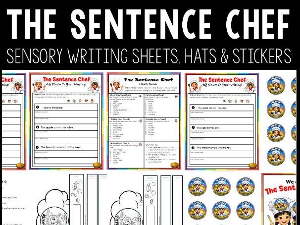 The Sentence Chef: Sensory Writing Intervention - EYFS / KS1 Literacy Activity Bundle
