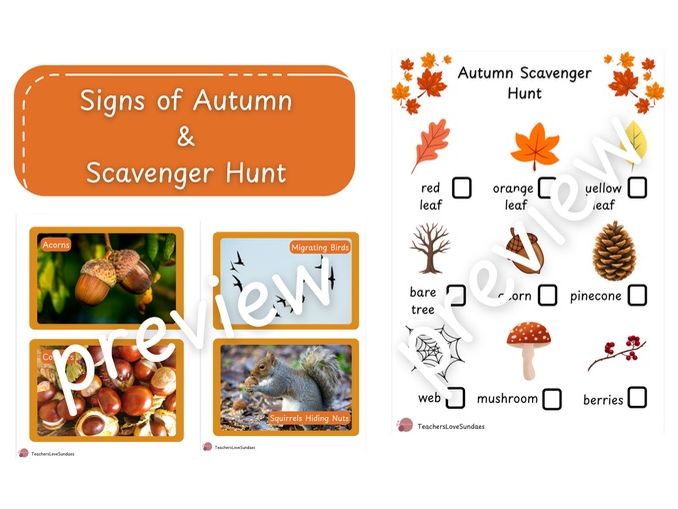 Signs of Autumn & Scavenger Hunt