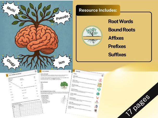 Root Words, Affixes (Prefix & Suffix) Lesson Plan - Year 9 / Grade 8 -Worksheets/Game
