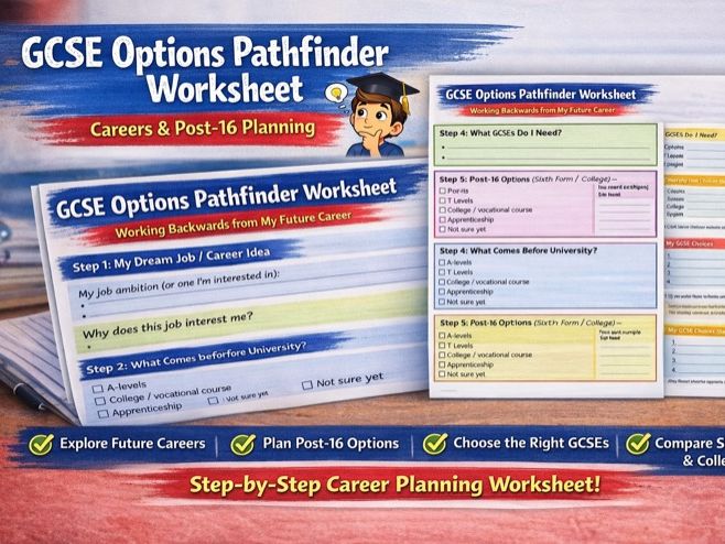 GCSE Options Pathfinder Worksheet – Careers & Post-16 Planning