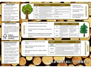 TIMBERS / WOOD VISUAL REVISION SHEET